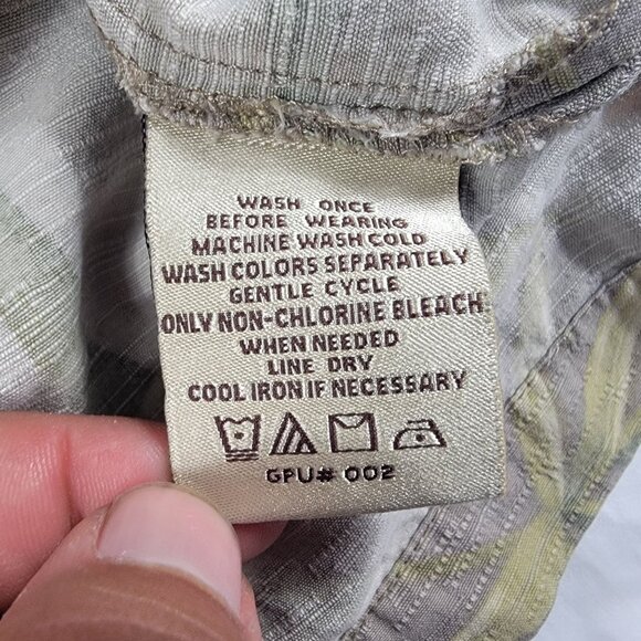 Jamaica Jaxx Mens 2XL XXL Brown Button Down Shirt Bamboo Print Short Sleeve - Picture 5 of 9